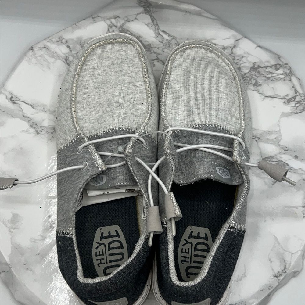 HEY DUDE Wendy Tri Varsity Grey Shoes - Picture 5 of 8
